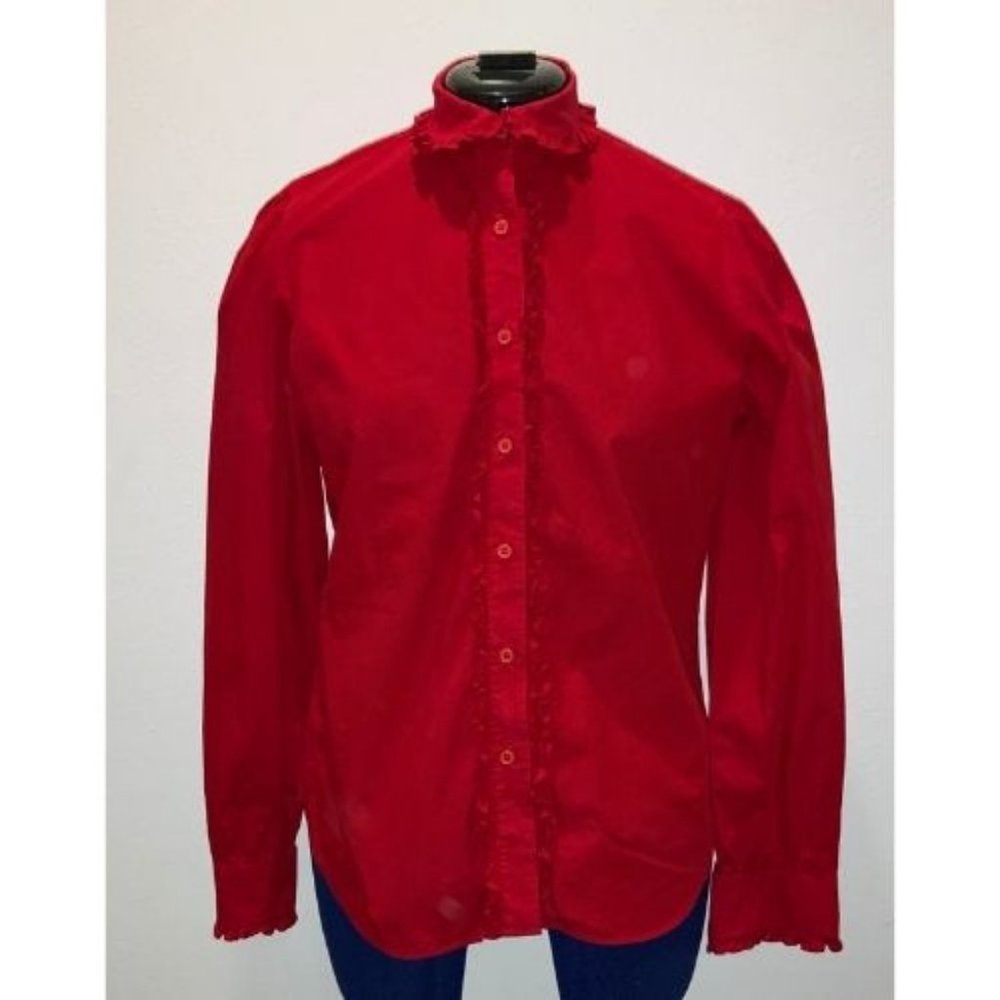 The Villager - Red Shirt with Ruffles - Size 10